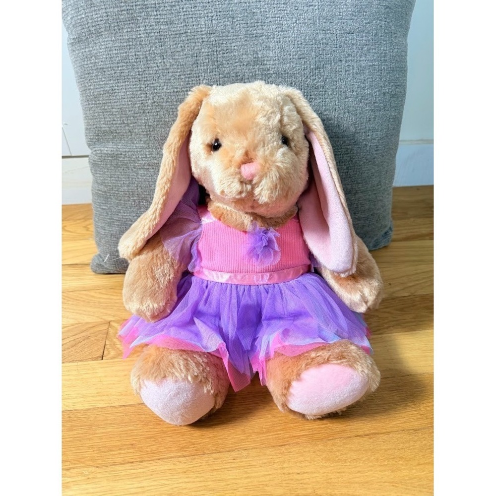 Build-A-Bear Workshop Classic Tan/Pink Rabbit Pawlette Plush 15" Bunny Rabbit